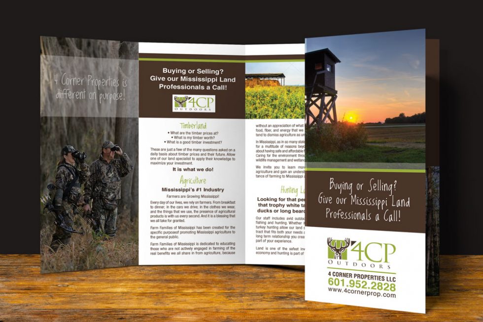 4 Corner Properties Trifold Brochures Bold Print Design Studio