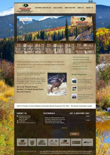 Mossy Oak Properties Colorado Mountain Realty Real Estate Website