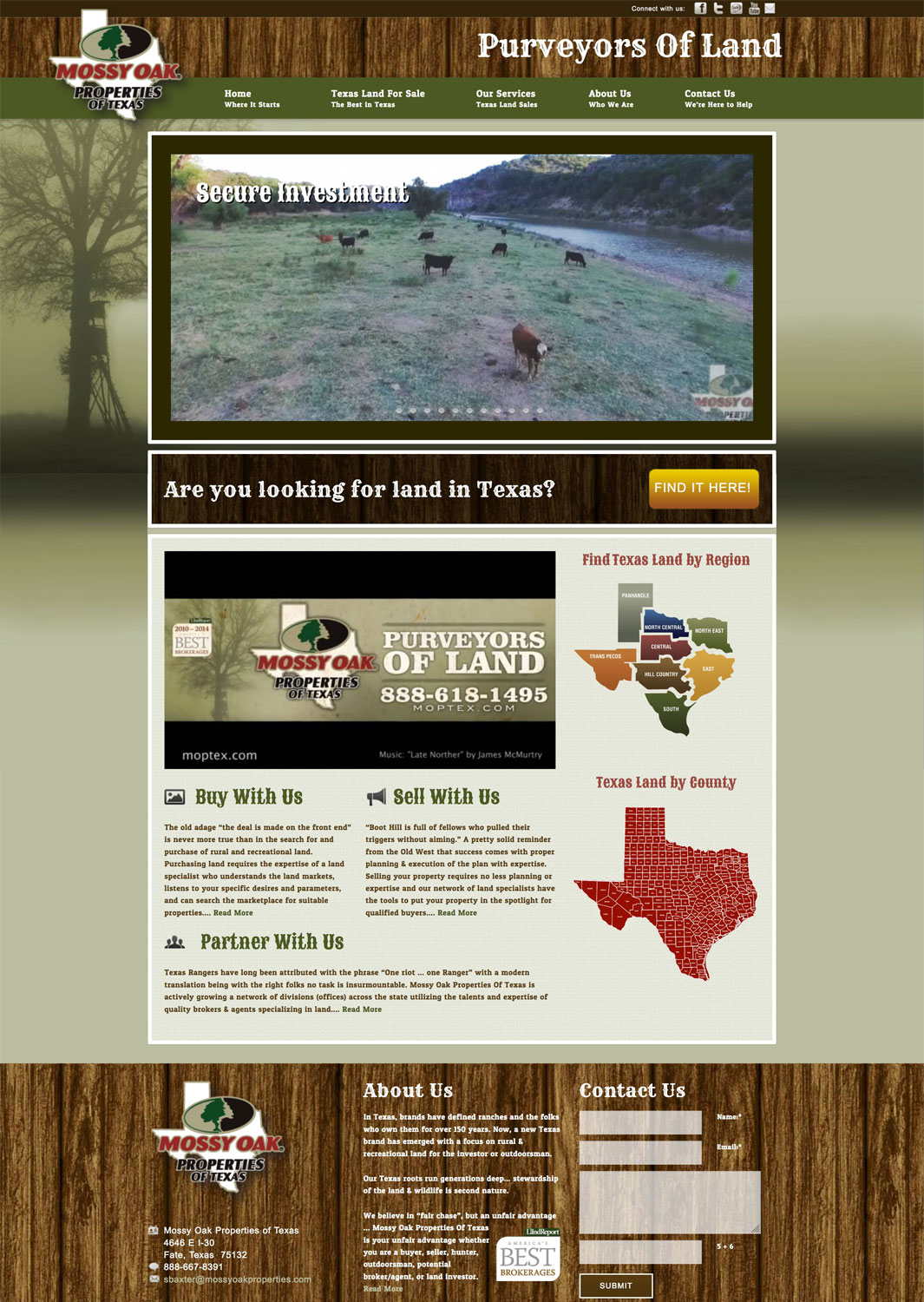 Mossy Oak Properties of Texas Real Estate Website
