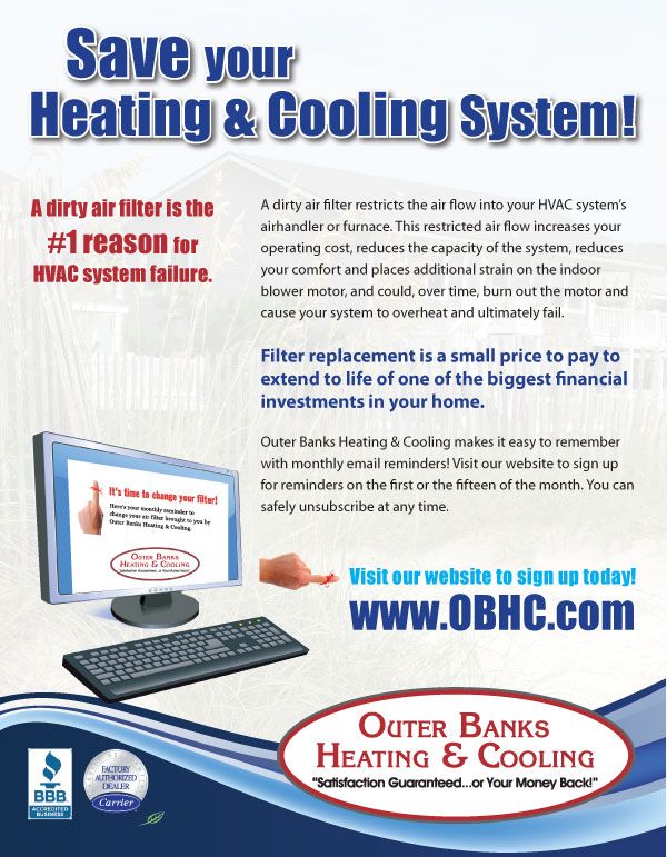 Outer Banks Heating & Cooling/Dr. Energy Saver Flyer