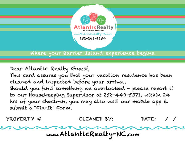Atlantic Realty Table Tent Card