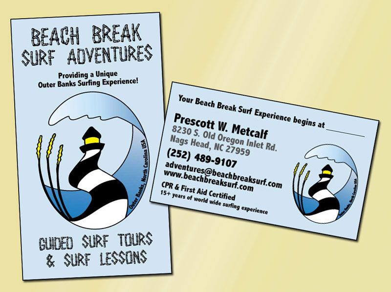 Beach Break Surf Adventures Business Card