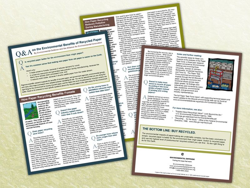 Environmental Defense Q&A Brochure