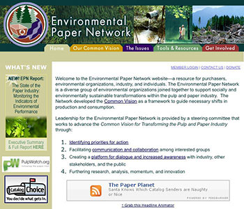 Environmental Paper Network Website