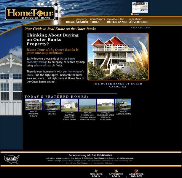 Home Tour of the Outer Banks Website