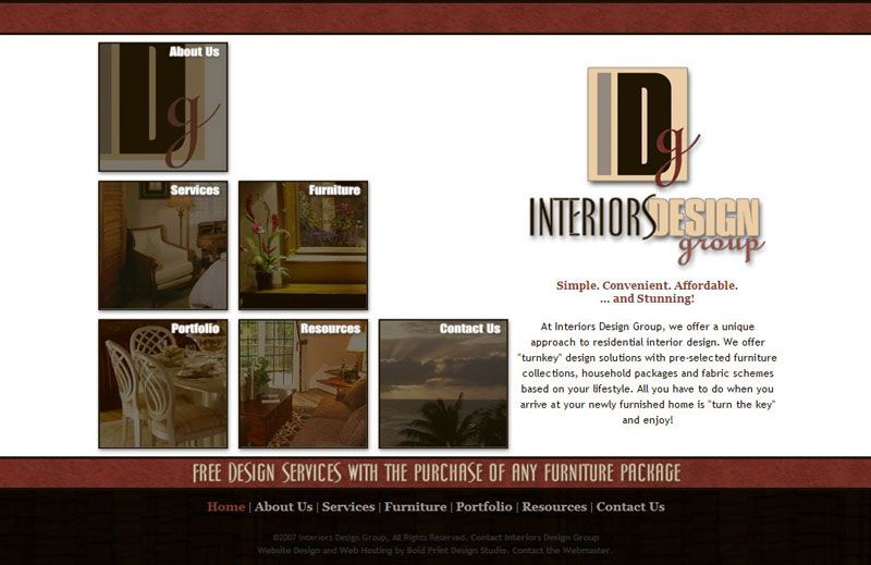 Interiors Design Group Website