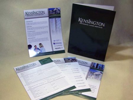Kensington National Land Services Folder and Sales Sheets