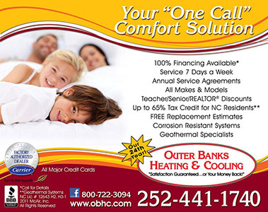 Outer Banks Heating & Cooling Beach Book Ad