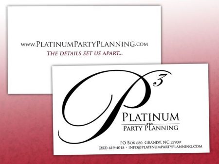 Platinum Party Planning Business Cards