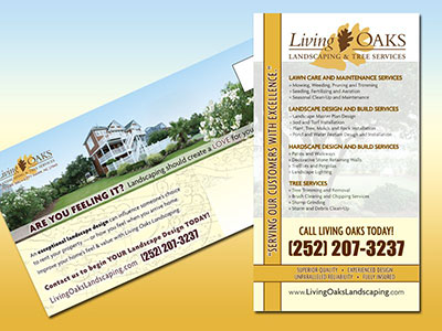 Living Oaks Postcard Design
