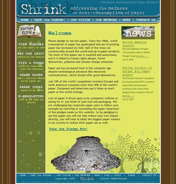 Shrink Paper Website
