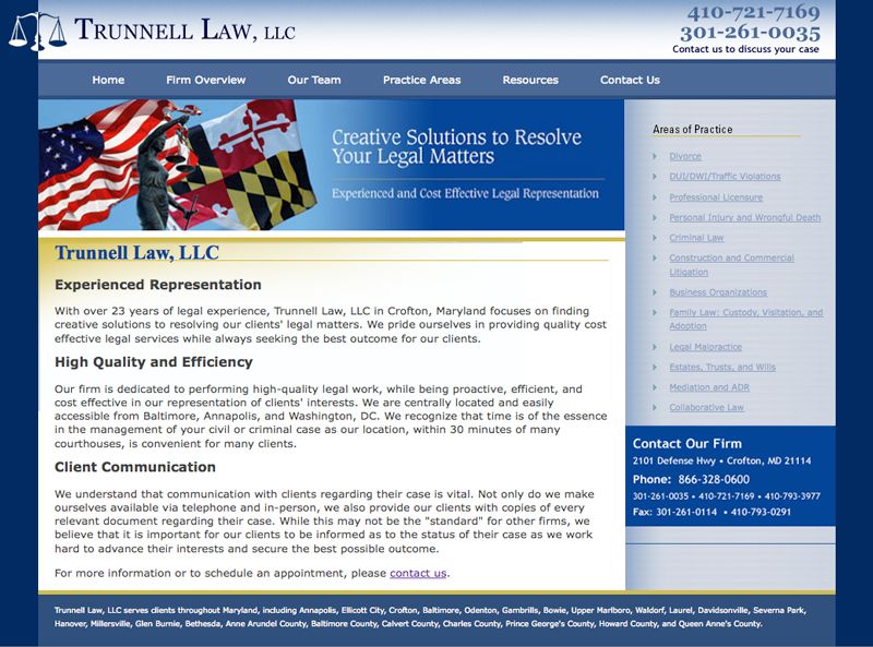 Trunnell Law Professional Website